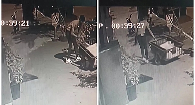 Gözüne kestirdiği motosiklet römorkunu çaldı