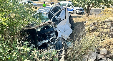 Hakimiyetini kaybedince şarampole uçtu