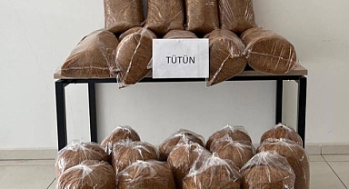 Kilolarca kaçak tütün ele geçirildi