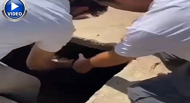 Kuyuya düşen keçiyi ekipler kurtardı