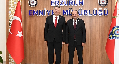 Rektör Çakmak’tan Erzurum İl Emniyet Müdürüne ziyaret