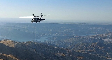2100 yıllık tarihi eserler helikopter ile taşındı