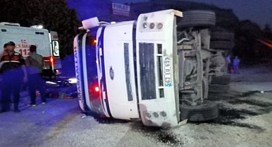 Devrilme anı kameralara yansıdı!