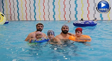 Erzurum’da çocukların aqua park eğlencesi