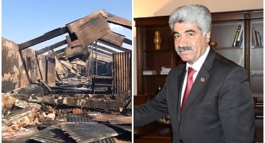 Eski Belediye Başkanına aitti! Yangında kül oldu