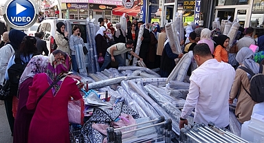 Halı kampanyasında izdiham yaşandı
