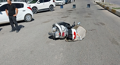 Otomobil ile motosiklet çarpıştı: 1 yaralı