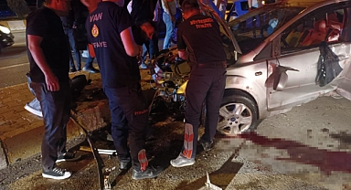 Otomobille kamyonet çarpıştı: 3 yaralı