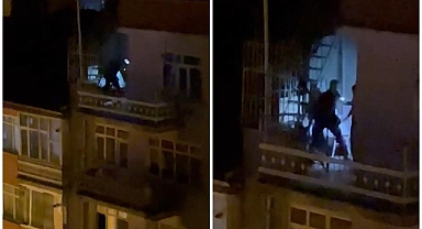 Polis 2 saat kovaladı, hırsız balkonda yakalandı