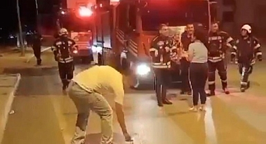 Yangın ihbarına gittiler! Sürprizle karşılaştılar