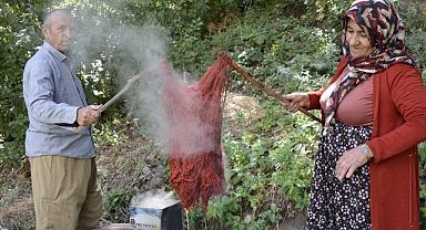 Yıllardır kök boya geleneğini sürdürüyorlar