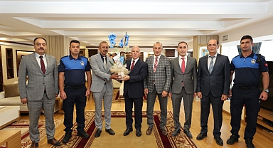 Zabıtalardan Başkan Sekmen’e ziyaret