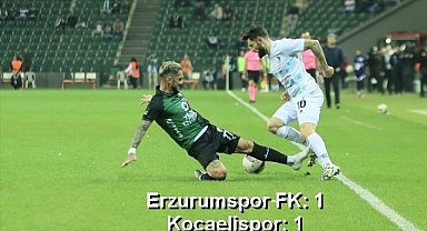 Dadaş deplasmanda puanları 1-1 topluyor