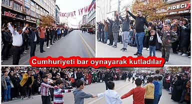 Erzurum'da Cumhuriyet'i bar oynayarak kutladılar