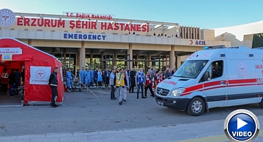 Erzurum'da gerçeği aratmayan tatbikat