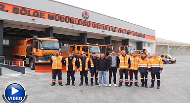 Erzurum'da kar timleri kışa hazır