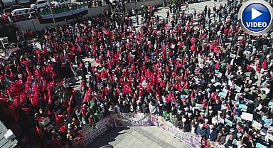 Erzurum'dan Filistin'e destek! Yüzlerce insan tek yürek oldu