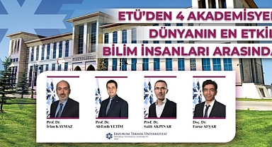 ETÜ’lü 4 akademisyen bu listede!
