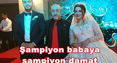 Erzurum'da şampiyon babaya şampiyon damat