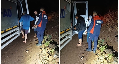 Sel sularında mahsur kaldılar!