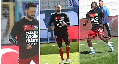Yeşil sahada Filistin’e özgürlük çığlığı