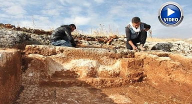 1800 yıllık boğa başı bulundu