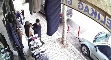 Deniyormuş gibi yapıp çaldı!