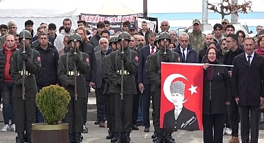 Erzurum'da 10 Kasım Atatürk'ü anma töreni...