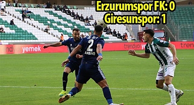 Erzurumspor tek golle mağlup!