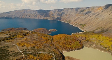 Göl'de eşsiz sonbahar güzelliği!