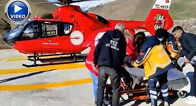 Helikopter ambulans hızır gibi yetişti