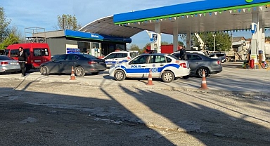 Kanlar içinde akaryakıt istasyonuna sığındı