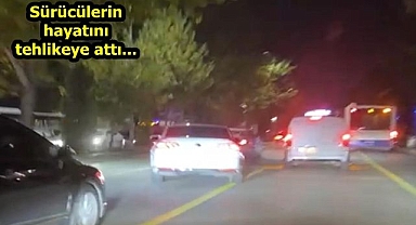 Makas atan sürücüye ceza!