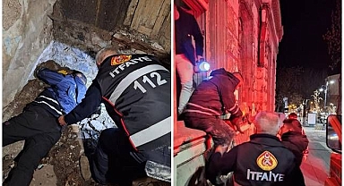 Metruk binadan gelen seslere koştular!