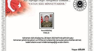 Pençe-Kilit bölgesinden acı haber!