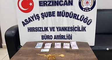 Altın hırsızı polisten kaçamadı