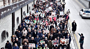 Erzurum'da binlerce kişi Gazze için yürüdü