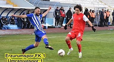 Erzurumspor'u son saniyede kaptanları kurtardı