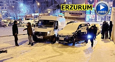 Kar kazayı getirdi! 8 araç birbirine girdi..