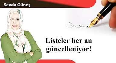 Listeler her an güncelleniyor!