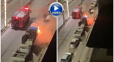 Motoru bir anda alev aldı!