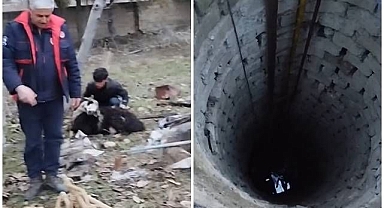 25 metrelik kuyudan ekipler çıkardı!