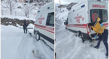 Can kurtarmaya giderken yolda kaldı