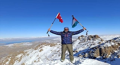 Dağcılardan Filistin'e destek tırmanışı