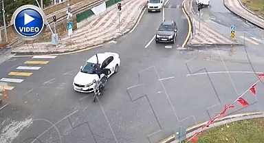 Dikkatsizlik sonucu yaşanan kazalar kamerada