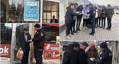 Erzurum polisinden afiş ve broşürlü uyarı