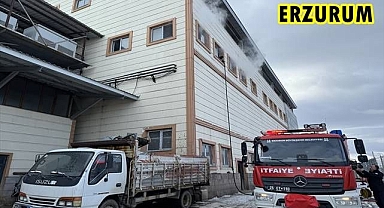 Et işleme fabrikasında korkutan yangın!