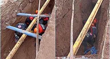 Göçük altında kalan işçi feci şekilde can verdi