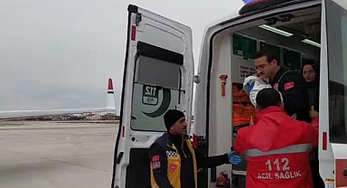 Kalp hastası bebek için havalandılar