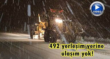 Kar yolları kapattı!